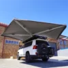 Ostrich Wing Awning - Mounting Side: Left / Canvas Colour: Grey / Bag Colour: Black