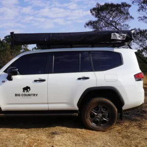Ostrich Wing Awning - Mounting Side: Left / Canvas Colour: Grey / Bag Colour: Black