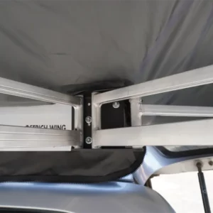 Ostrich Wing Awning - Mounting Side: Left / Canvas Colour: Olive / Bag Colour: Black