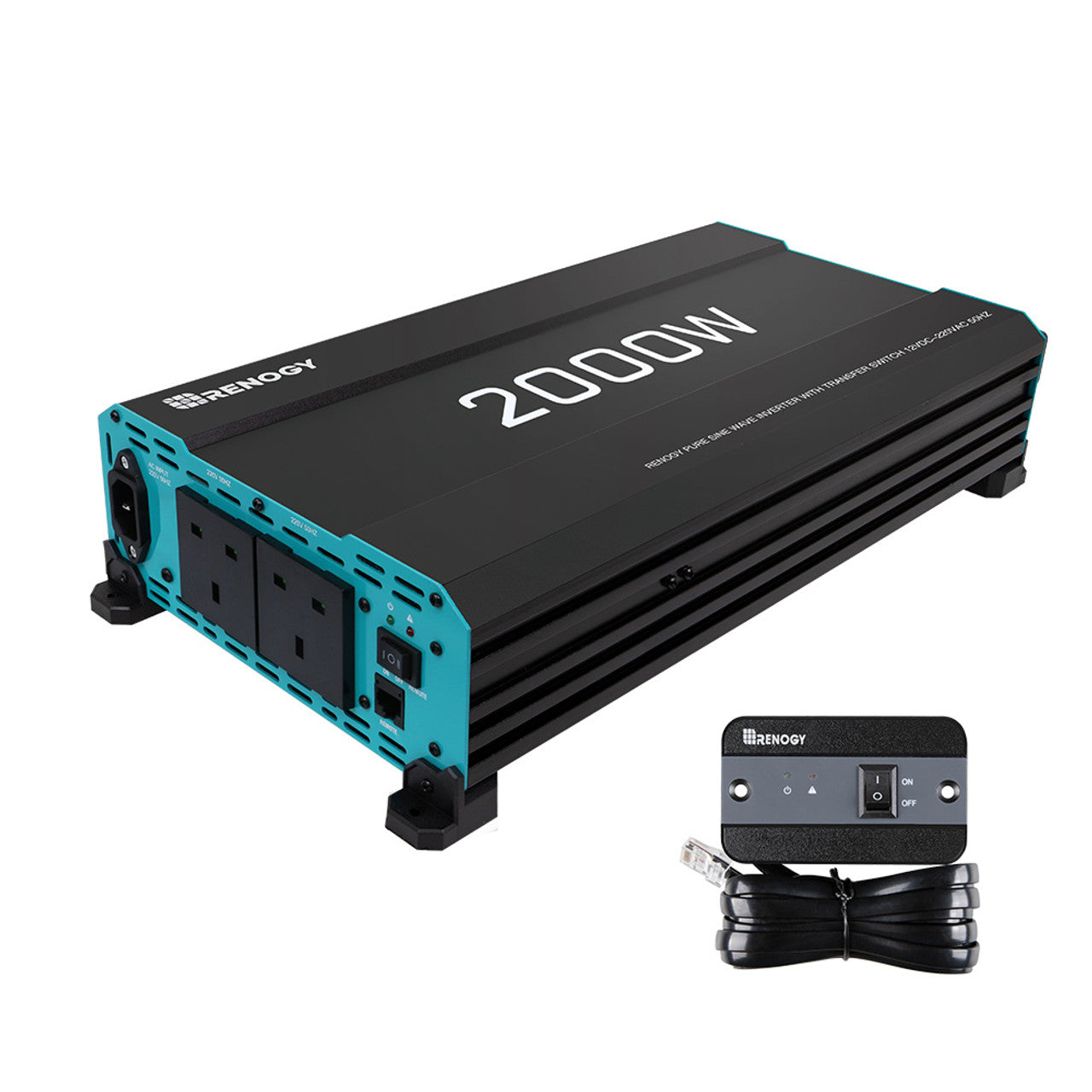 Renogy Pure Sine Wave Inverters – 1000W / 2000W / 3000W - Wattage: 2000W