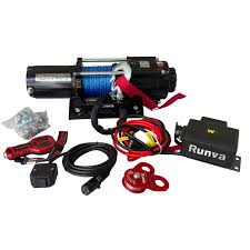 Runva Winch 4500 LBS Winch with Synthetic Rope + 2 Remotes (Wire+Wireless) AFFI - RW4500SXTR