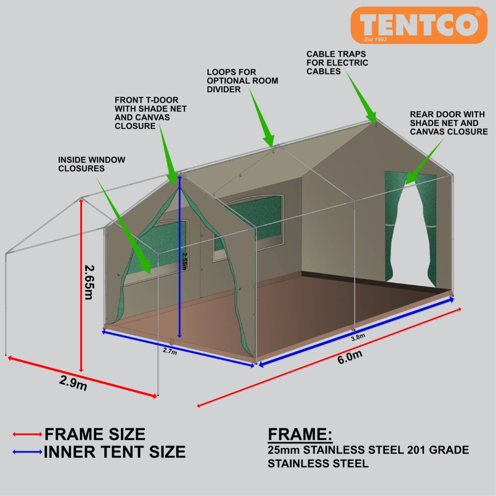 Frame Tent Sahara Deluxe T-Door