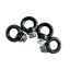 M8 Eye Nut, Set of 4, Black