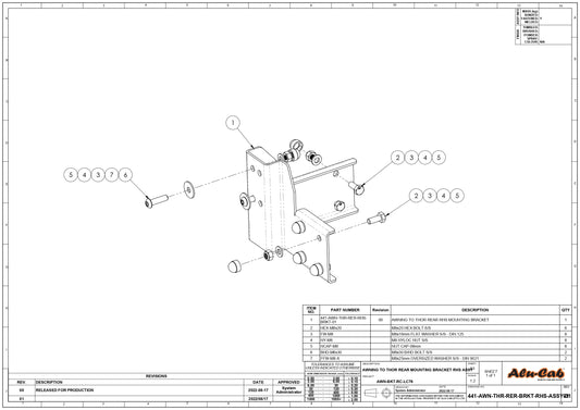 SHADOW AWN / THOR 76 BRACKET - RHS