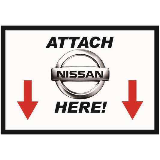 Attach Nissan Here - Sticker