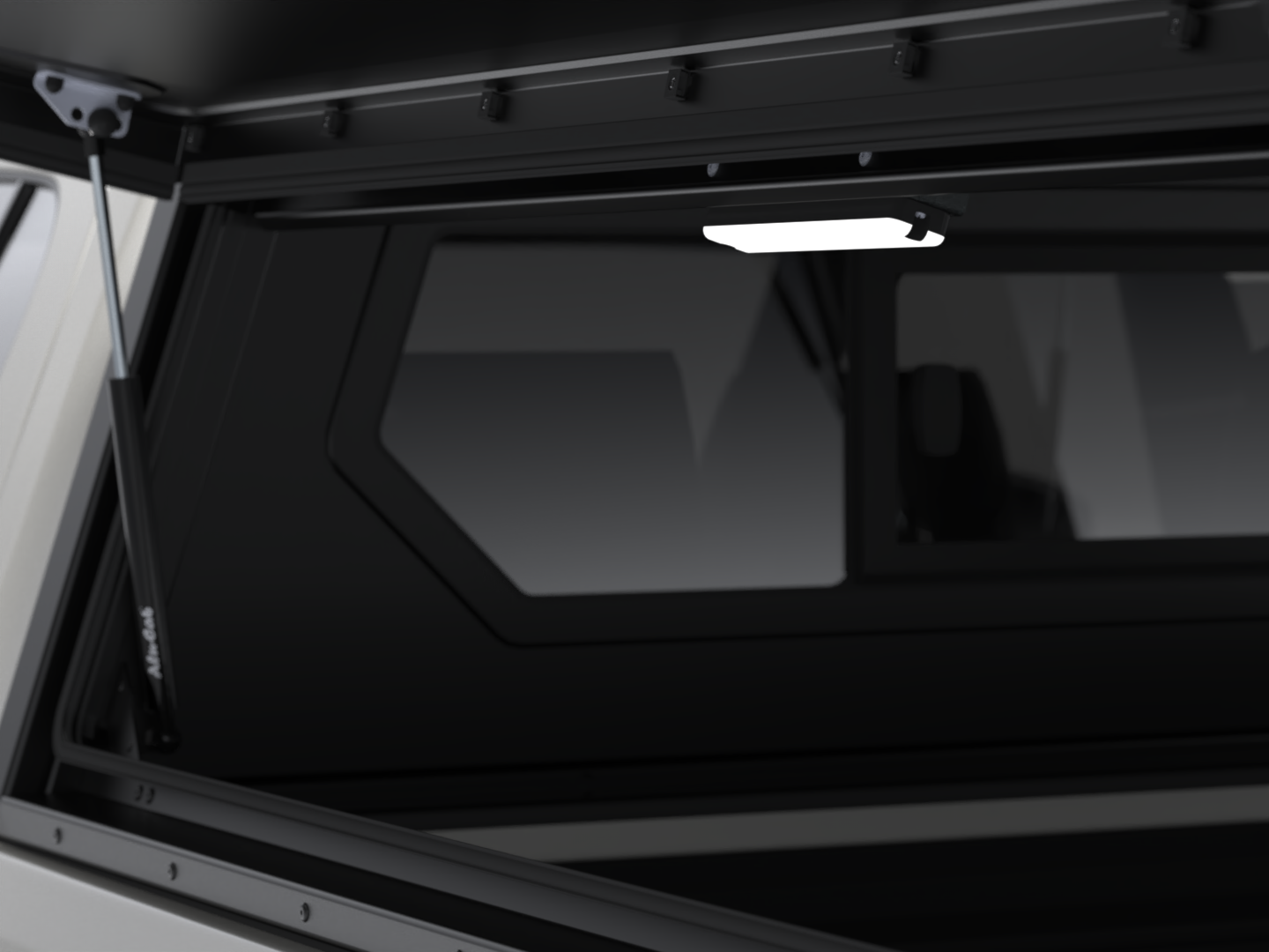 CONTOUR CANOPY - HILUX REVO 16+ - DC - BLACK - SIDE WINDOWS INCL