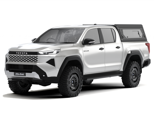 CONTOUR CANOPY - HILUX 26+ - DC - BLACK - SIDE WINDOWS INCL