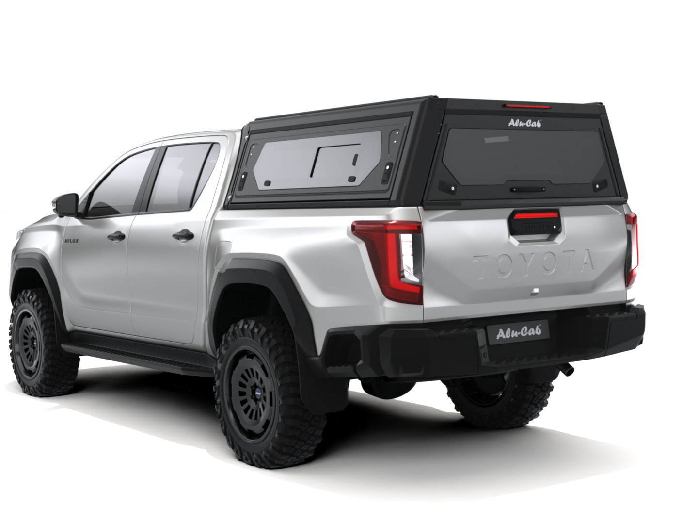 CONTOUR CANOPY - HILUX 26+ - DC - BLACK - SIDE WINDOWS INCL