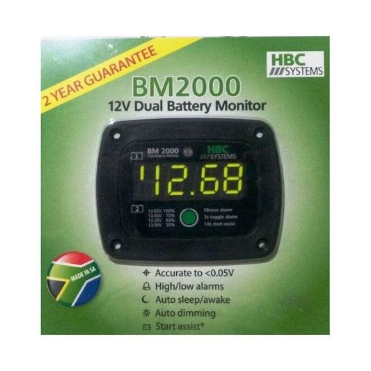 HBC Dual Battery Monitor - FLUSH Mount