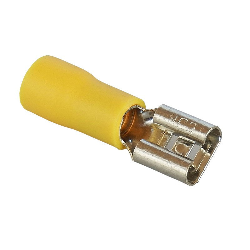 Insulated Female Spade Terminal - Yellow each