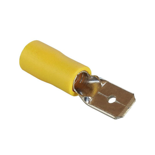 Insulated Male Spade Terminal - Yellow each