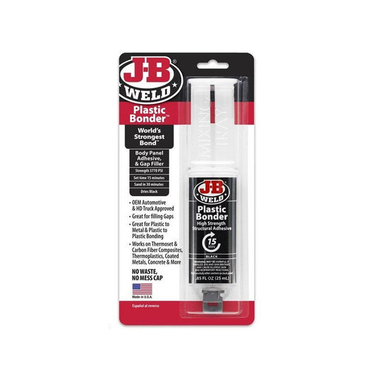 JB Plastic Bonder Syringe (Black) 25ml