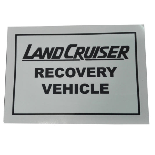 Land Cruiser Recovery Vehicle Sticker