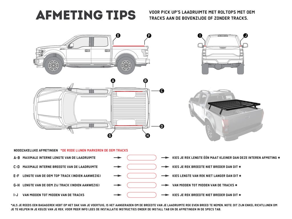 Bakkie Slimline II Load Bed Rack Kit / 1475(W) x 1358(L)