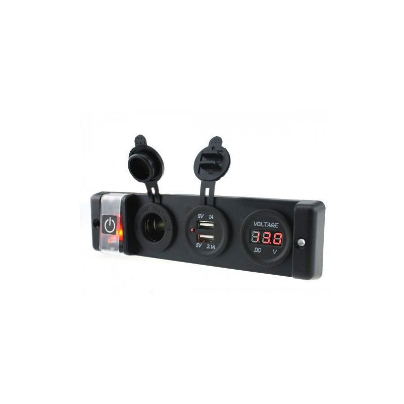 Panel with 3x Sockets and trip switch