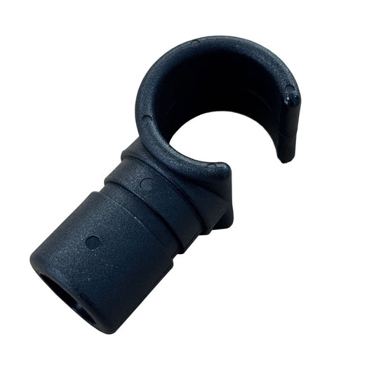 Pole Clip On Cee 25mm Clip to 25mm - Black