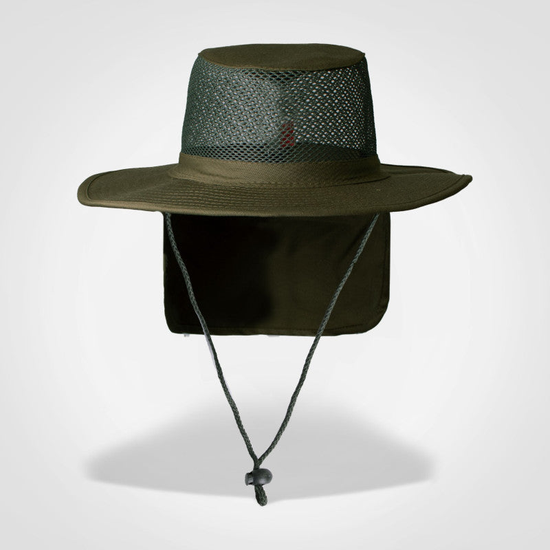 Savanna Hat Olive Green with Anti-RedNeck Flap - Small and Medium