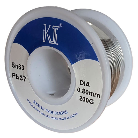 Soldering wire 63/37 - 0.80mm thick - 200g Spool