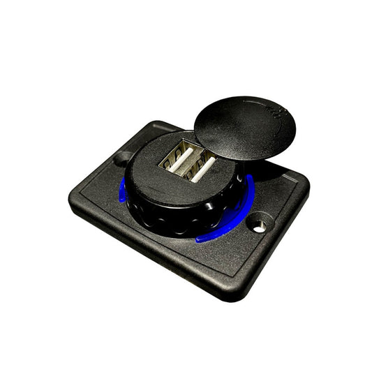 USB Charger - Surface Mount - Dual Port - 1x 2.1A and 1x 3.1A