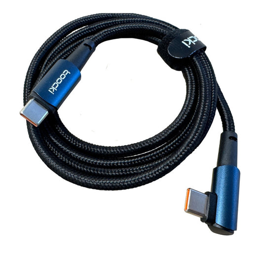USB Quick Charging Cable - 100 Watt - Type C Straight to C 90 degree