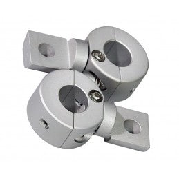18-19mm Motorbike Spotlight Bracket - SET OF 2 - Silver