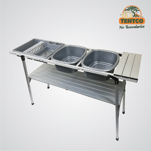 Tentco Aluminium Double Dishwash Stand - TENTCO TA014