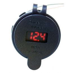 USB Charger With Volt Meter - Round Affi